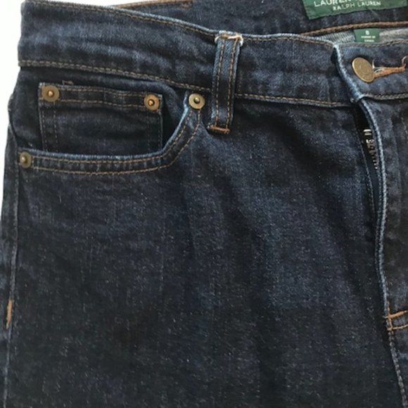 Lauren Jeans | Dark Classic Straight Jeans BNWOT - Picture 4 of 10